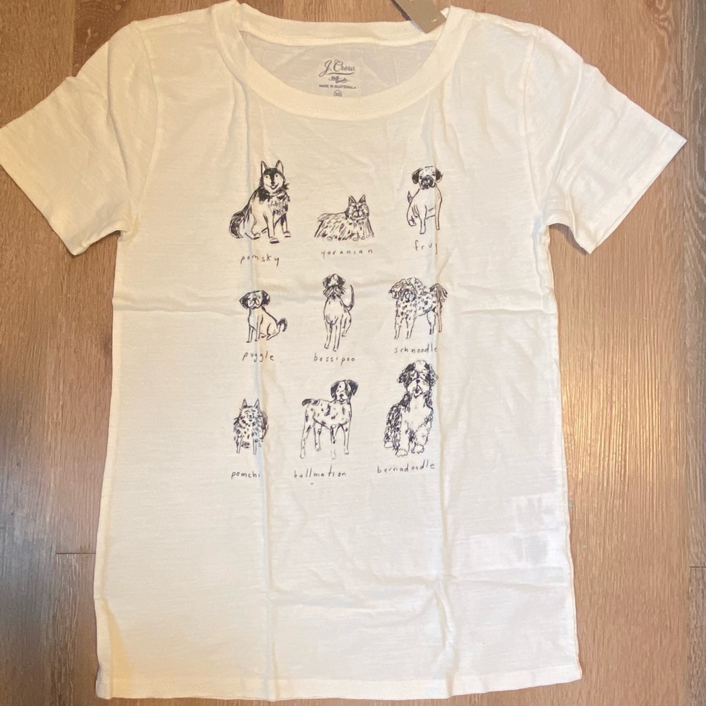 NWT J.Crew Vintage “Dogs of the World” T-shirt